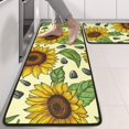 thumbnail image 2 of Kitchen Rugs Sets Of 2,Yellow Sunflower Seed Pattern Anti Fatigue Kitchen Mat Rugs Non Slip Washable,Decorative Kitchen Floor Mats for Kitchen,Sink,Laundry,17"x47"+17"x47", 2 of 5