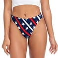 thumbnail image 1 of Fotbe Patriotic Star Tanga Sin Costuras para Mujer con Estampado – Panties Invisibles, Transpirables y Cómodos para Uso Diario-Medium, 1 of 6