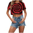 thumbnail image 3 of Women's T Shirt Short Sleeves Cool Street Comfy Casual Vacation Clothes, 3 of 9