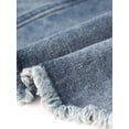 thumbnail image 5 of Agnes Orinda Women's Plus Size Jean Jacket Long Sleeve Maxi Length Denim Jackets 2X Dusty Blue, 5 of 6