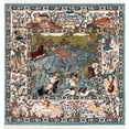 thumbnail image 4 of Unique Loom Narenj Collection Area Rug - Birmingham (4' 1" Square, Blue/ Burgundy), 4 of 4
