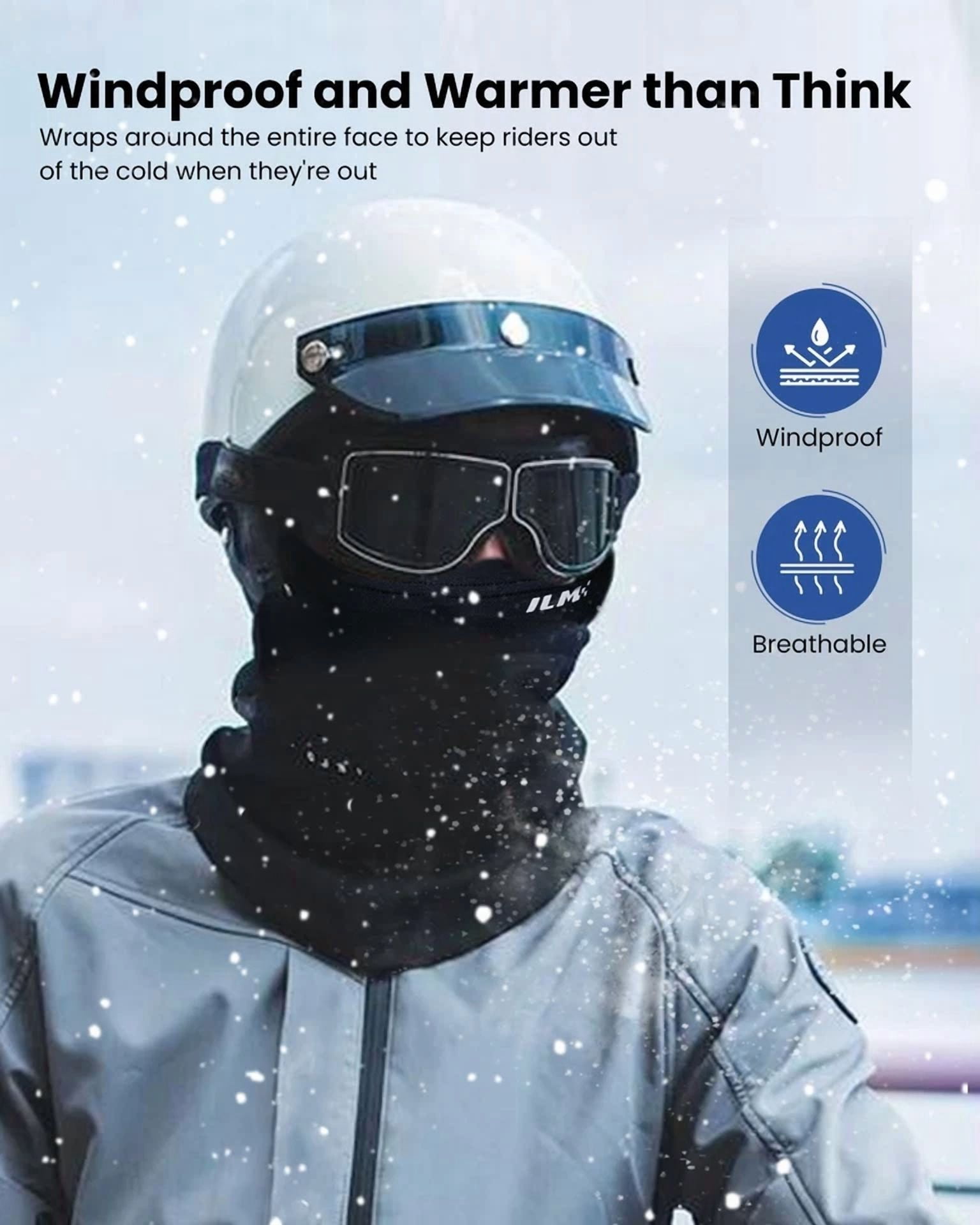 CIRCLE- Ilm Adult Motorcycle Balaclava Face Mask For Men Women Ski Model Fm01A