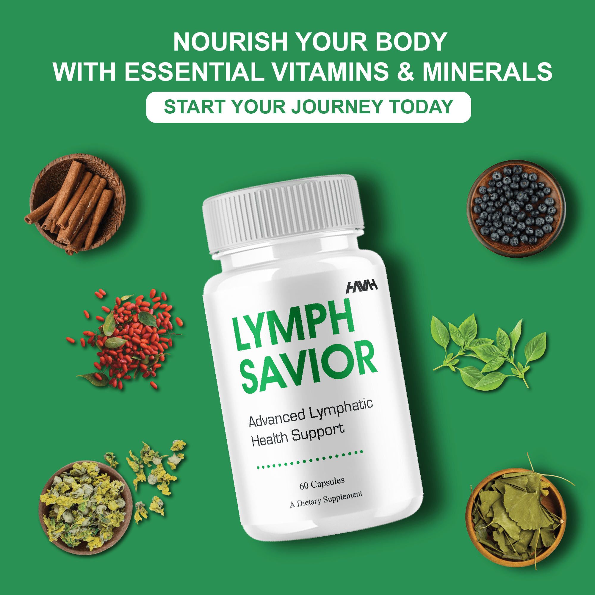 Lymph Savior Lymphatic Health Support, LymphSavior Advanced (60 Capsules)