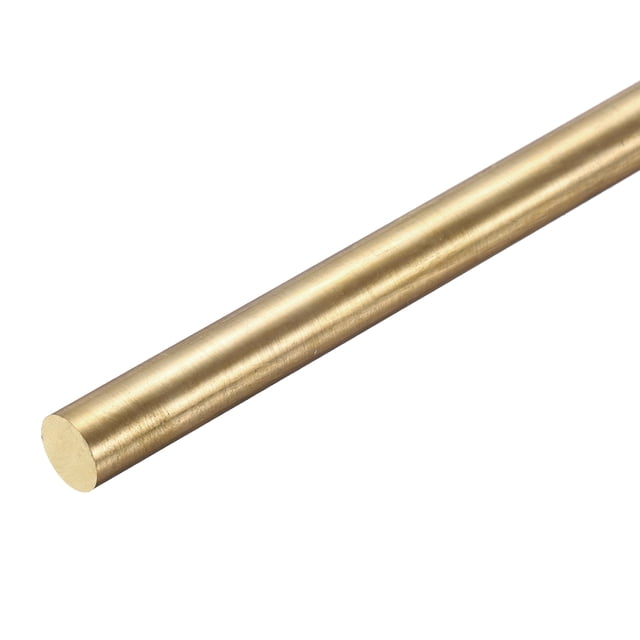 9.5mm x 450mm Brass Round Rod, Metal Solid Shaft Rods Lathe Bar