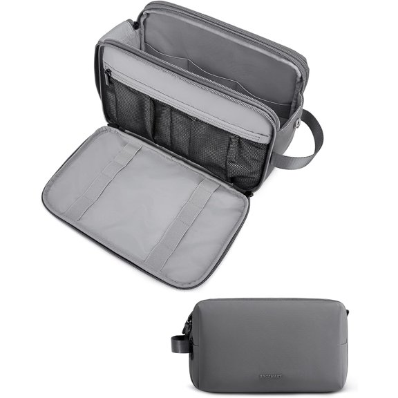Toiletry Bag for Men, Travel Toiletry Organizer Dopp Kit Water-resistant Shaving Bag for Toiletries Accessories, Door Room Essentials,Pink-medium