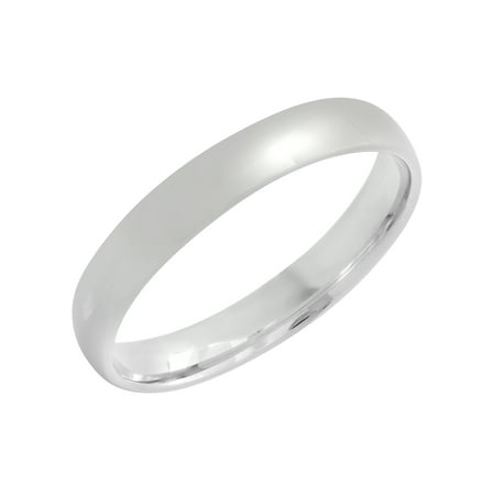 Men's High-Polish Sterling Silver Ring, 4mm