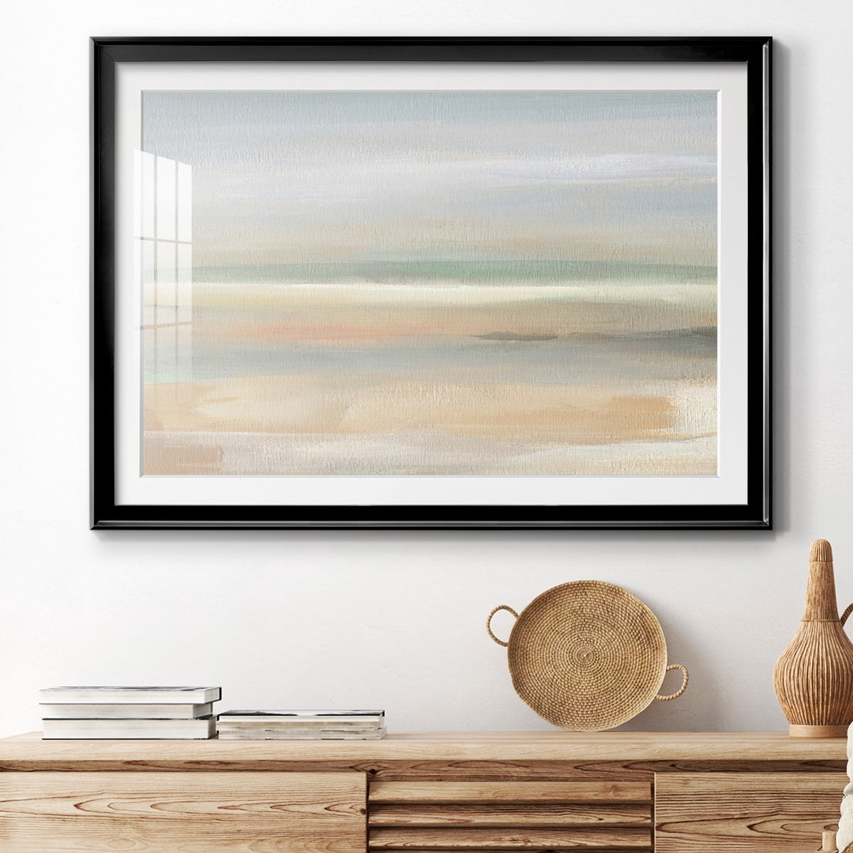 Soft Far Field Premium Framed Print - Ready to Hang