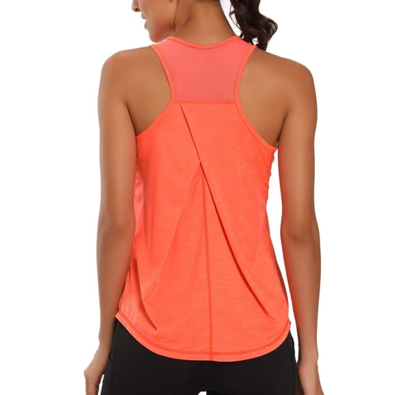 Womens Workout Tops Racerback Tank Tops Mesh Yoga Shirts Athletic Running Tank Tops Sleeveless Gym Clothes
