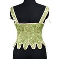 thumbnail image 6 of AXXD Corsets for Men Clearance,Lace-up Floral Print Fishbone Court Vintage Corset Straps Tank Top Stomach Shapewear Green 6, 6 of 6