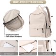 thumbnail image 5 of School Backpack for Girls Water Resistant High School Book Bag Simple Backpack for Teens Boys Girls, Lightweight Simple Middle School Back Pack Daypack, 5 of 5