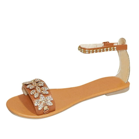 BADHUD Flat Wedding Sandals 2024, White Sandals for Women Dressy,Cute Gladiator Sandals, Summer Sandals for Women, Ladies Beach Sandals, Open Toe Clip Toe Ring Bridal Bridesmaid Sandals