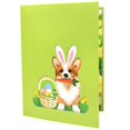 thumbnail image 2 of Juego de tarjetas de felicitación con perro Corgi de Pascua en 3D, accesorios para tarjetas de escritura a mano, 2 of 4