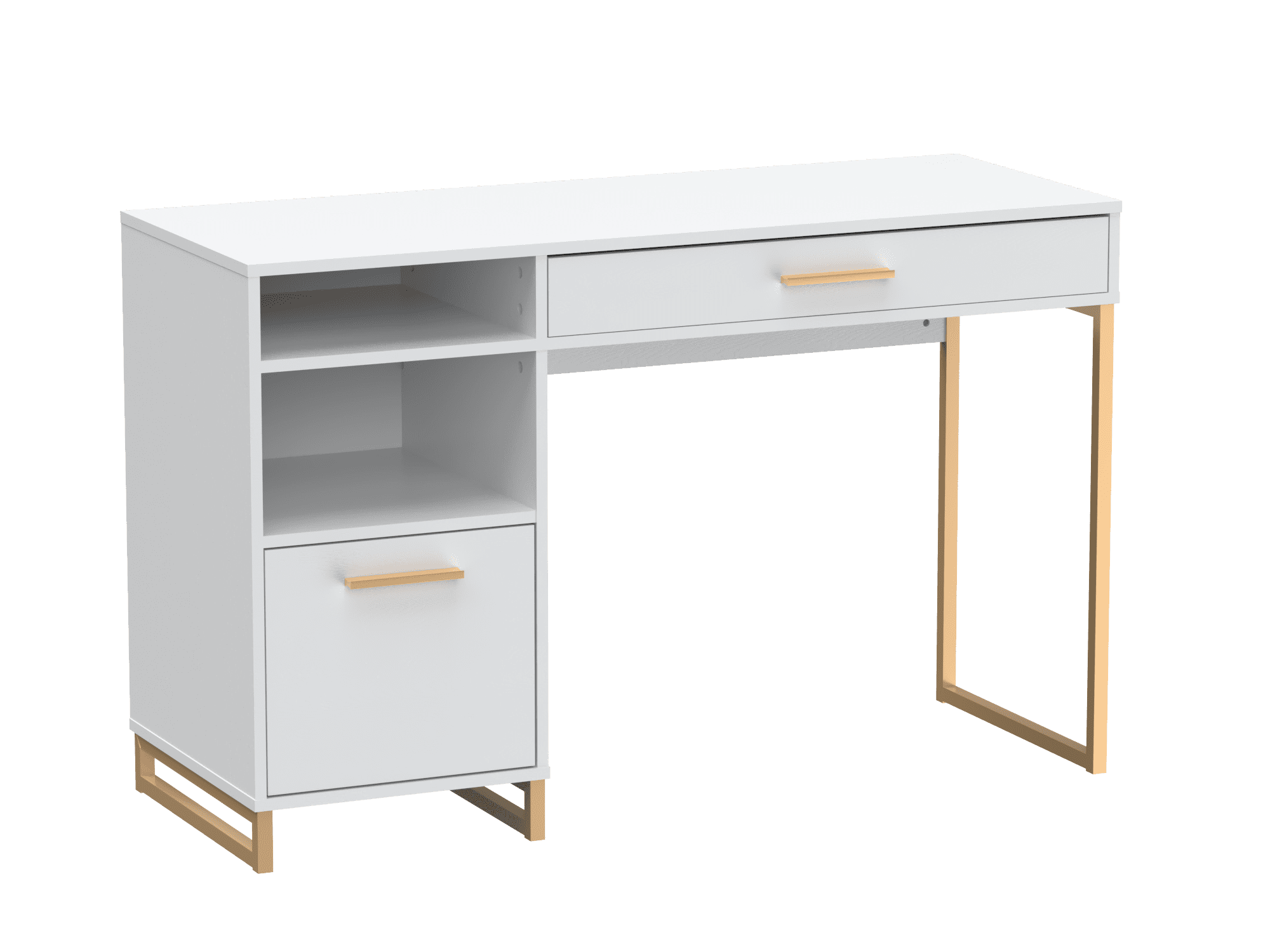 Mainstays Bureau d’écriture en bois et métal avec 1 tiroir et 1 porte pour adulte adolescent, 29,92 po. Mainstays Bureau d’écriture en bois et métal