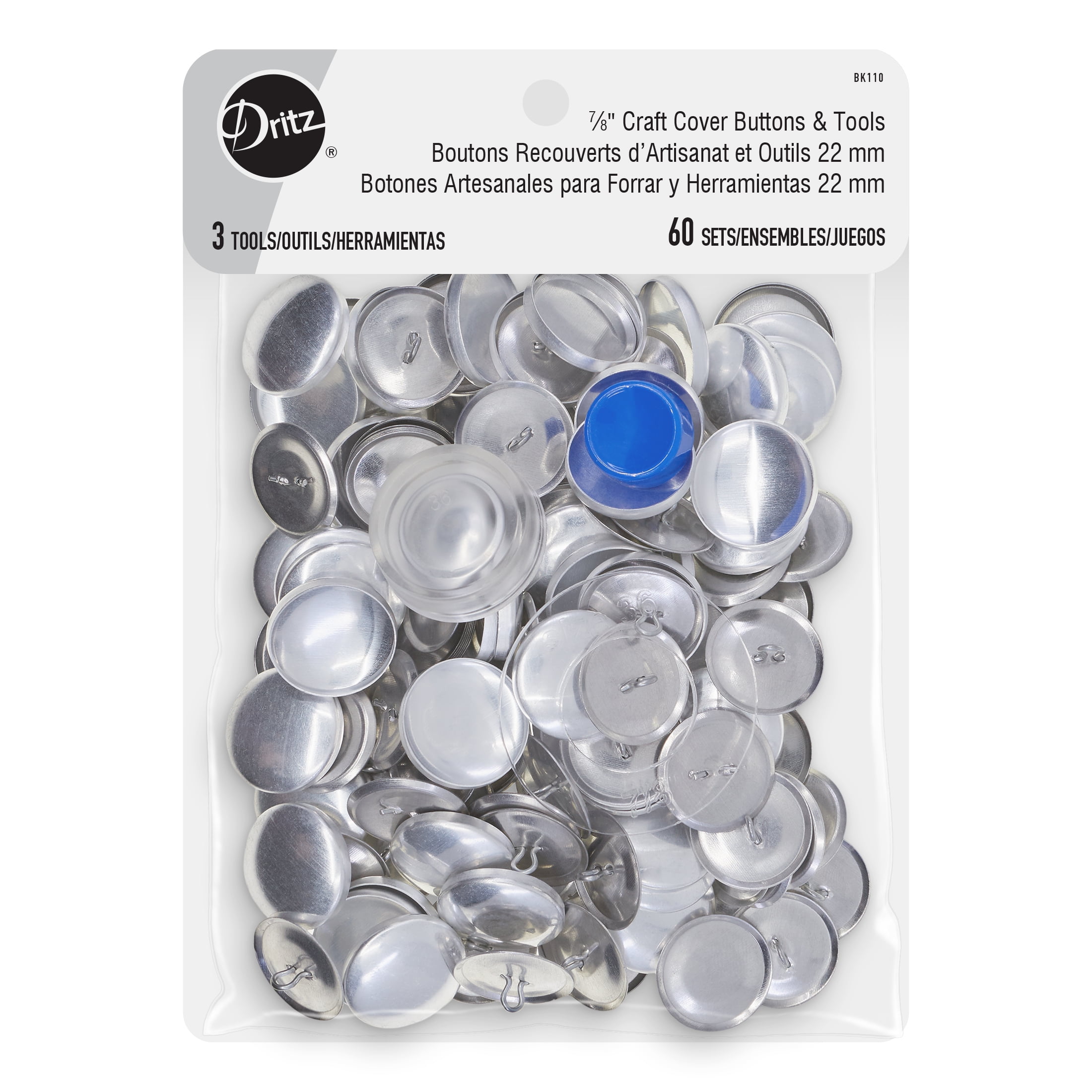 3-Piece Dritz Home 44403 Cover Buttons Size 45 Sewing & Fiber Hardware ...