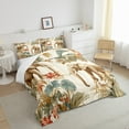 thumbnail image 3 of Elephant Bedding Sets Twin Red Flower Comforter Set, Chic Floral Bedding Comforter Sets Wild Animal Duvet Set Tropical Botanical Plant Quilted Duvet Home Decor, 3 of 5
