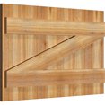 thumbnail image 2 of 32 1/4"W X 20"H Timbercraft Six 5 3/8" Boards Joined Board-N-Batten Shutters W/Z-Bar, Rough Sawn Western Red Cedar (Per Pair), 2 of 13