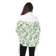 thumbnail image 4 of FORMRS Womens Scarf Winter Soft Long Big Warm Shawls Wrap Tassel Scarves, Green Leafy Pattern, 4 of 9