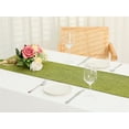 thumbnail image 5 of REGALWOVEN 1 Pack Solid Color Table Runner Long Linen Table Banner Green 12"x63", 5 of 5
