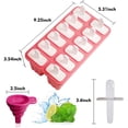 thumbnail image 2 of Popsicle Molds Silicone Ice Cream Mould Ice Lolly Mold with Sticks and Drip Guards Reusable Ice Pop Makers in 12 Cells for Kids Gift Red, 2 of 7