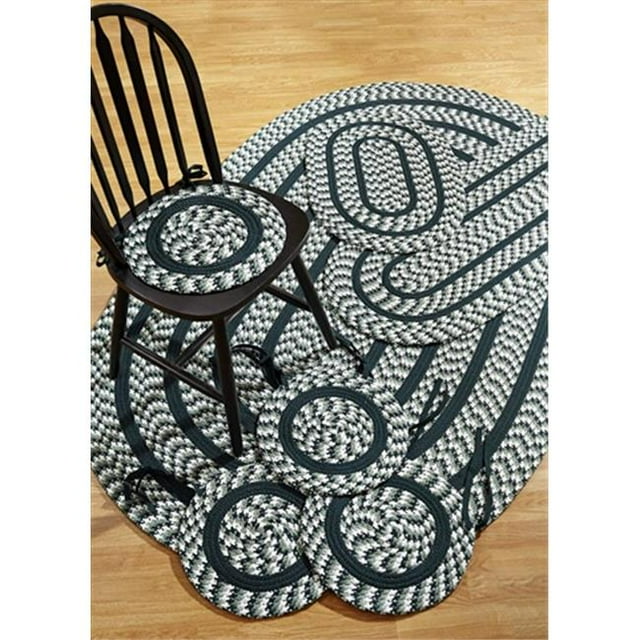 Better Trends BRCR5080HU Crescent 7 Pieces Set Braided Rug, Hunter