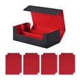 thumbnail image 1 of Tachiuwa Boîte de Rangement pour Cartes Peut Contenir 1200+ Cartes Affichage Premium Robuste Rangement pour Cartes de Jeu Noir Rouge avec Rouge, 1 of 9