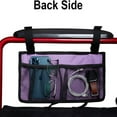 thumbnail image 2 of Bolsa de almacenamiento lateral para silla de ruedas, 2 unidades, bolsa organizadora de accesorios para reposabrazos de silla de ruedas con ranura para tiras reflectantes para andadores, sco, 2 of 5