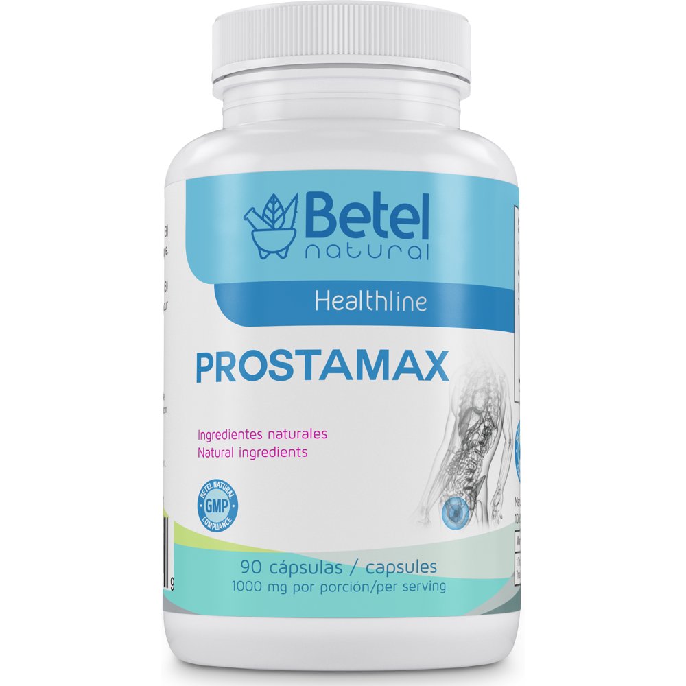 Premium Prostamax Healthy Prostate Capsules by Betel Natural 1000 mg per Serving 90 Capsules