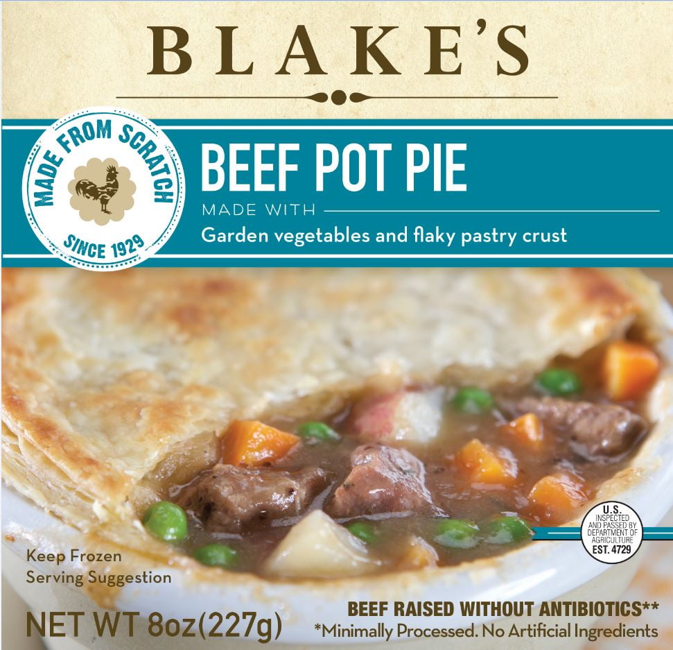 BLAKE'S Beef Pot Pie with Garden Vegetables, All Natural, 8 oz