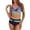 Blue, variant on Women's Swimwear Two Piece Swimwear Women's Boho Print Bikini Set High Waisted Swimsuit Print Set Swimsuit Tube Top Filled Bra Swimwear Beachwear
