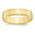 thumbnail image 1 of Solid 10k Yellow Gold 5mm Flat with Step Edge Plain Classic Wedding Band Ring Size 4, 1 of 4