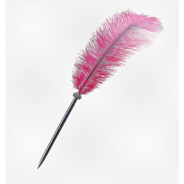 Feather Ballpoint Pens with Stainless Steel Design for Writing, Signatures, Stationery Uses, Wedding Supplies, and Vintage Sign-in Pen