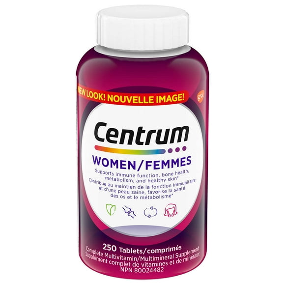Centrum Supplément Multivitaminé et Minéral Complet pour Femmes - 250 Comprimés