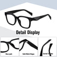 thumbnail image 4 of Gafas unisex con montura cuadrada tipo kimorno que bloquean la luz azul, 4 of 6