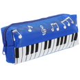 thumbnail image 3 of Childrens Pen Cases Piano Keyboard Pattern Pencil Bag Portable Pencil Case Dark Blue 19.50X9.00X4.00CM Stationery Organization 1Pcs, 3 of 5