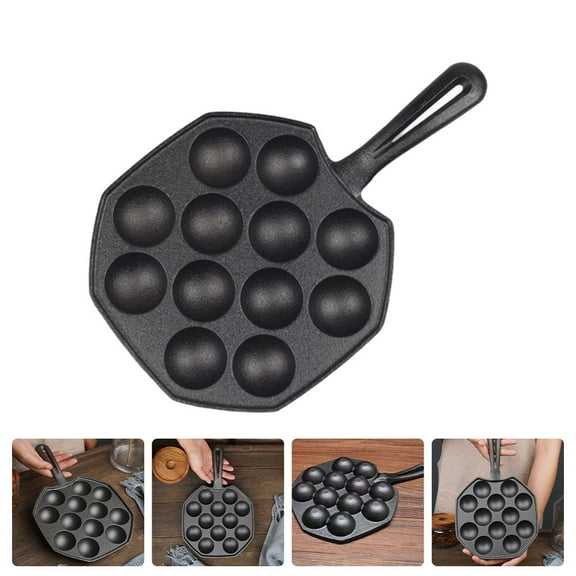 WRITWAA 1 Pc Small Cast Iron Frying Pan Non Stick Even Heat Distribution For Home Cooks