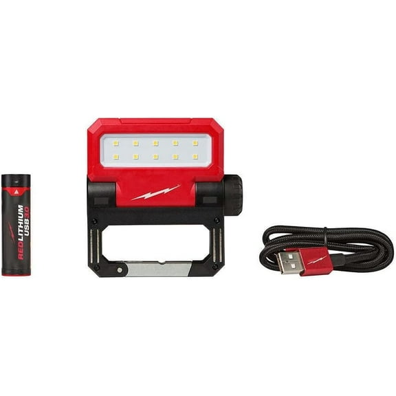 for Milwaukee 2114-21 550-Lumen USB Rechargeable Rover Pivoting Flood Light Length 5.39 in. Width 0.65 in.Height 0.65 in.