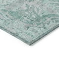 thumbnail image 4 of HomeRoots 603796 10 x 14 ft. Teal Blue & Gray Damask Washable Indoor & Outdoor Traditional Rectangle Area Rug, 4 of 5