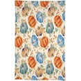 thumbnail image 5 of Autumn Tablecloth, Fall Pattern with Pumpkins Maple Leaves Foliage On Cream Background Table Cover for Party Picnic Dinner Thanksgiving Decor, Rectangle60x84, 5 of 6