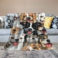 thumbnail image 2 of Qinduosi  Lovely Dog Sherpa Fleece Throw Blanket for Kids Adults,Cartoon Puppy Animal Pattern Sherpa Blanket Gift for Dog Lovers,Kawaii Puppy Fuzzy Throw Blanket Lightweight Inches, 2 of 6