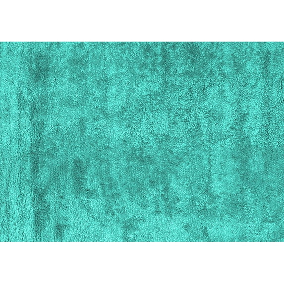Ahgly Company Indoor Rectangle Abstract Turquoise Blue Contemporary Area Rugs, 8' x 10'