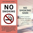 thumbnail image 6 of ADA CENTRAL SIGNS - No Smoking Sign with Icon - ADA Compliant Digitally Printed Text Wall Sign - Smoke-Free Area, No Smoking Allowed Signs for Offices, Businesses, & Restaurants - Plastic 10” x 7”, 6 of 7