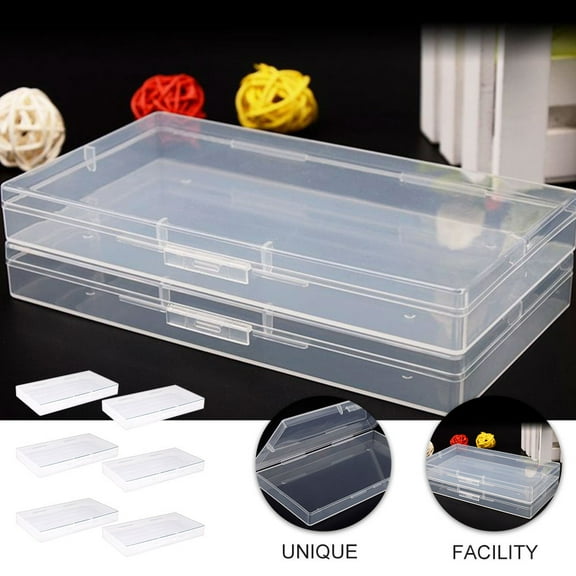 Mobutofu 6Pcs Tabletop Storage Box with Lid for Office and Home Use