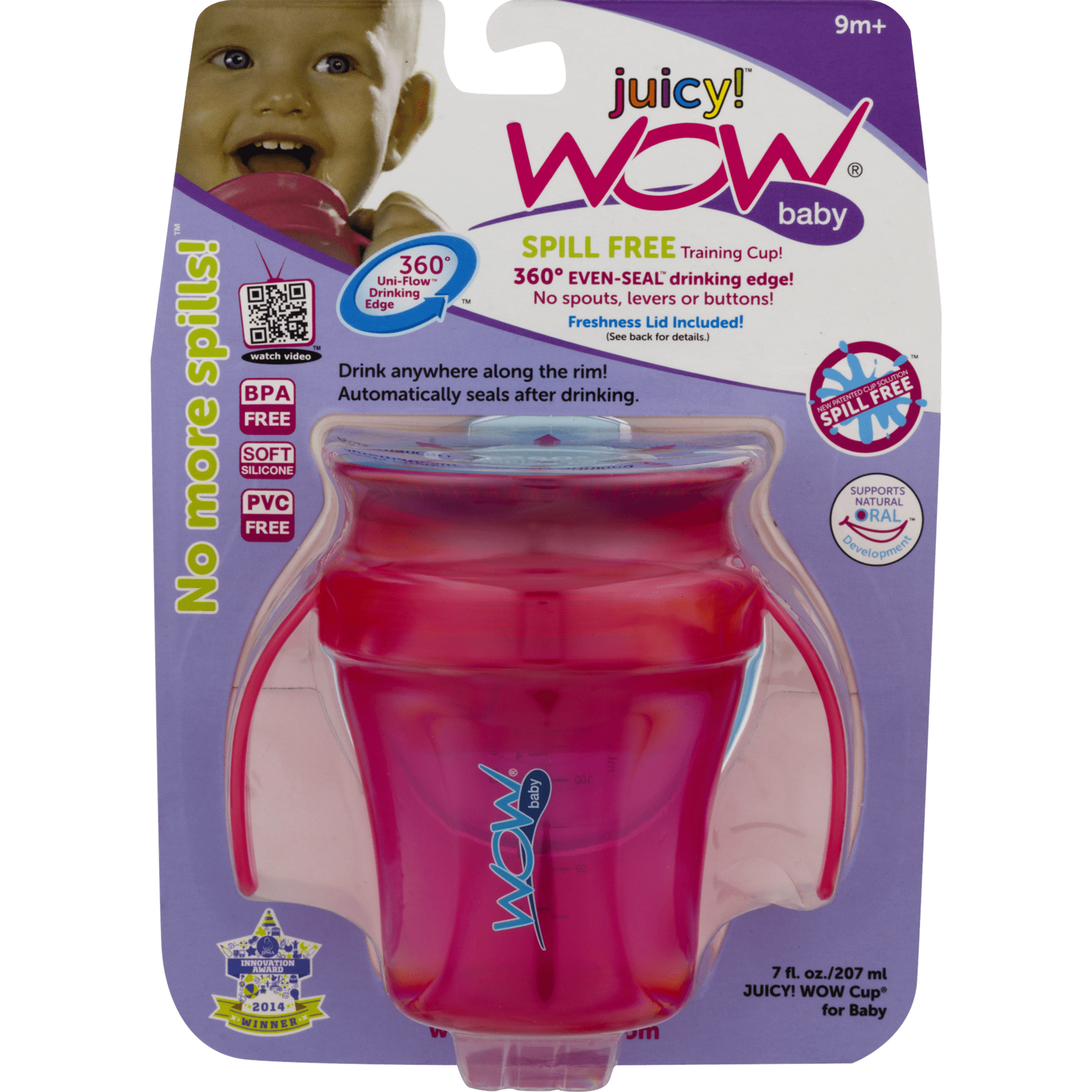 As Seen on TV Wow Cup, Spill-Proof Cup 4 pack 2 Pink Algeria
