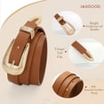 thumbnail image 6 of JASGOOD Women's Western Skinny Belt with Carving Buckle Cowgirl Cowboy Waist Belt for Jeans Dresses, 6 of 11