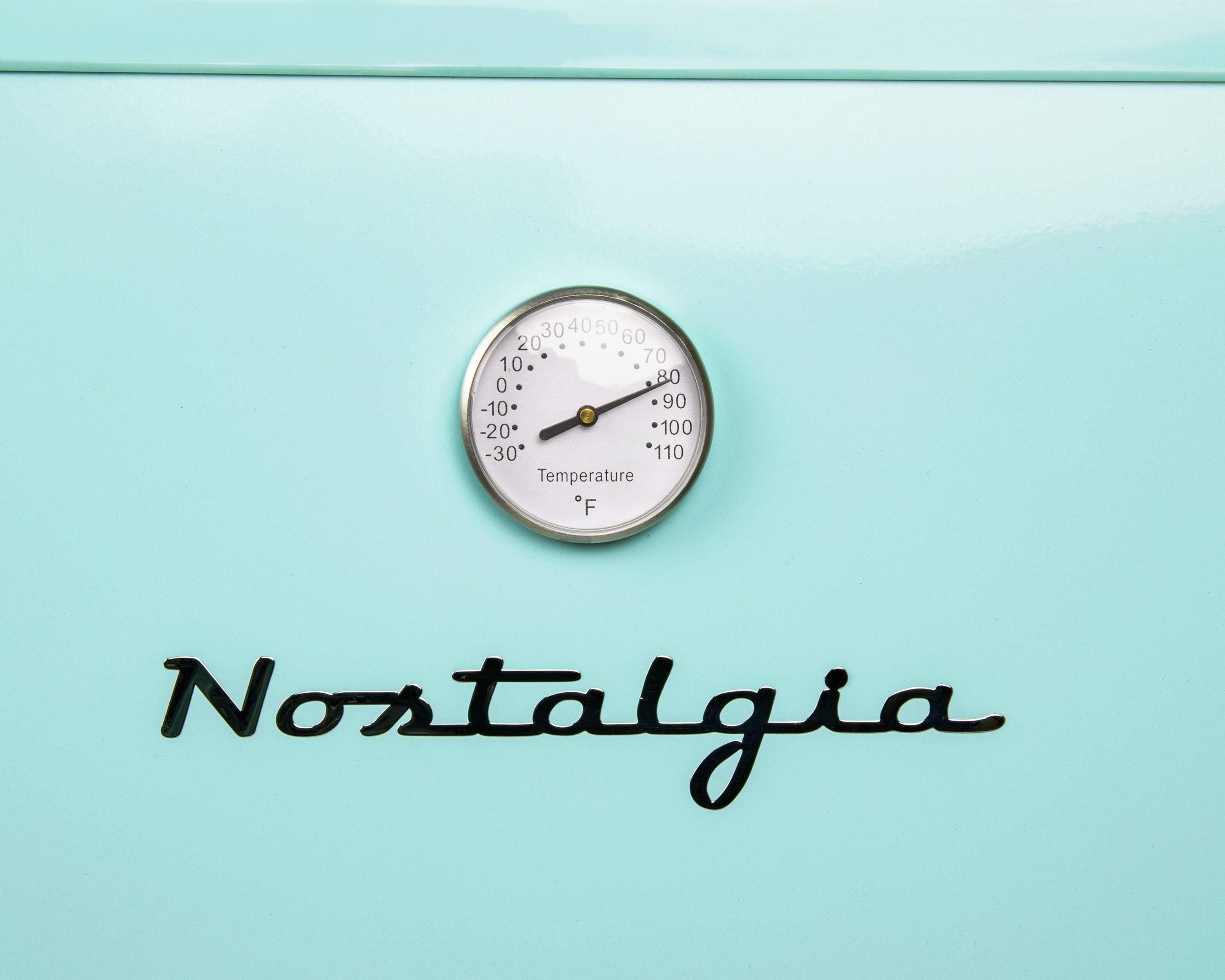 Nostalgia 2-in-1 Classic Retro Refrigerator Freezer, 3.5 cu ft Fridge and Freezer with Lock and Key, Aqua