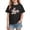 Black, variant on Girls Summer Tops, Shirts for Girls, Arrow Print Short Sleeve Cotton Top Casual Summer Pink 4-5 Years