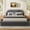 Gray, variant on BOSHIRO Queen Size Upholstered Bed Frame, Bed Frame with Soft Headboard, No Box Spring Needed, Gray