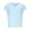 (Style 142)Blue, variant on NuoCaiYun Eyelet Tops for Women Summer V Neck Short Sleeve Shirts Fashion Smocked Waist Crop Top Casual Plain T Shirts