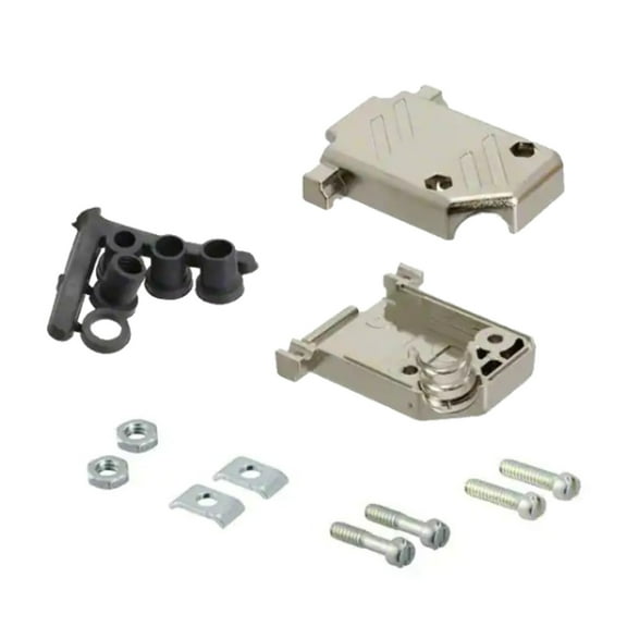 3357-6515-1C Position 15 Two Piece Backshell Connector Silver 45° Shielded