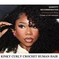 thumbnail image 5 of Kinky Curly Miracle Knots Human Crochet Hair, Invisible Pre-Separated  Crochet Human Hair Extensions For Black Women,  Black 70g/Pack 20 Inch, 5 of 6